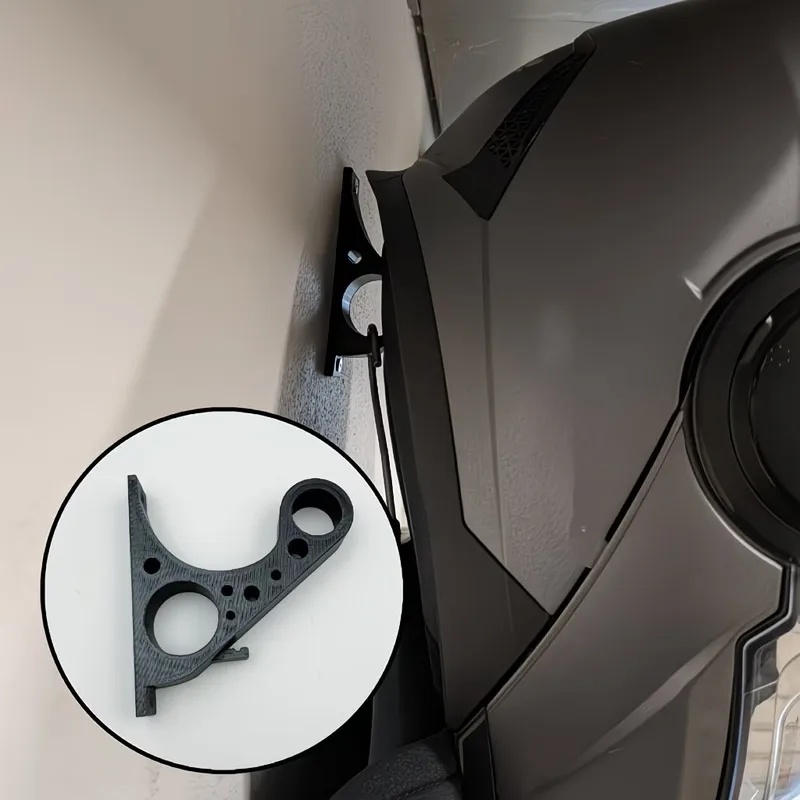 Motorcycle Helmets - バイク用ヘルメット壁掛けブラケット（プラスチック製）1個 – 傷や錆びに強く、取り付けが簡単、フルフェイス対応