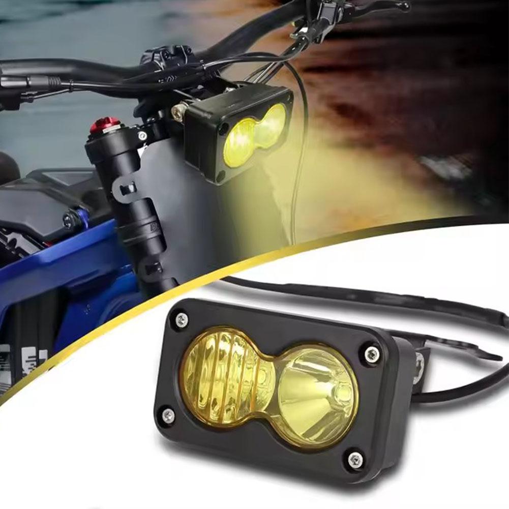 20W LEDヘッドライト 3インチスクエアフラッドライト  - Universal Motorcycle Led Headlight Projector のレビューと価格